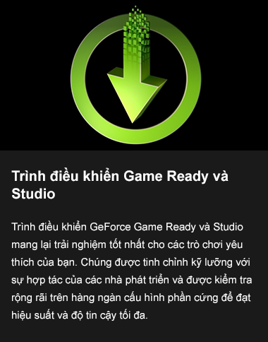Trình điều khiển Game Ready và Studio