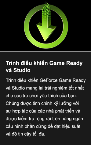 Trình điều khiển Game Ready và Studio