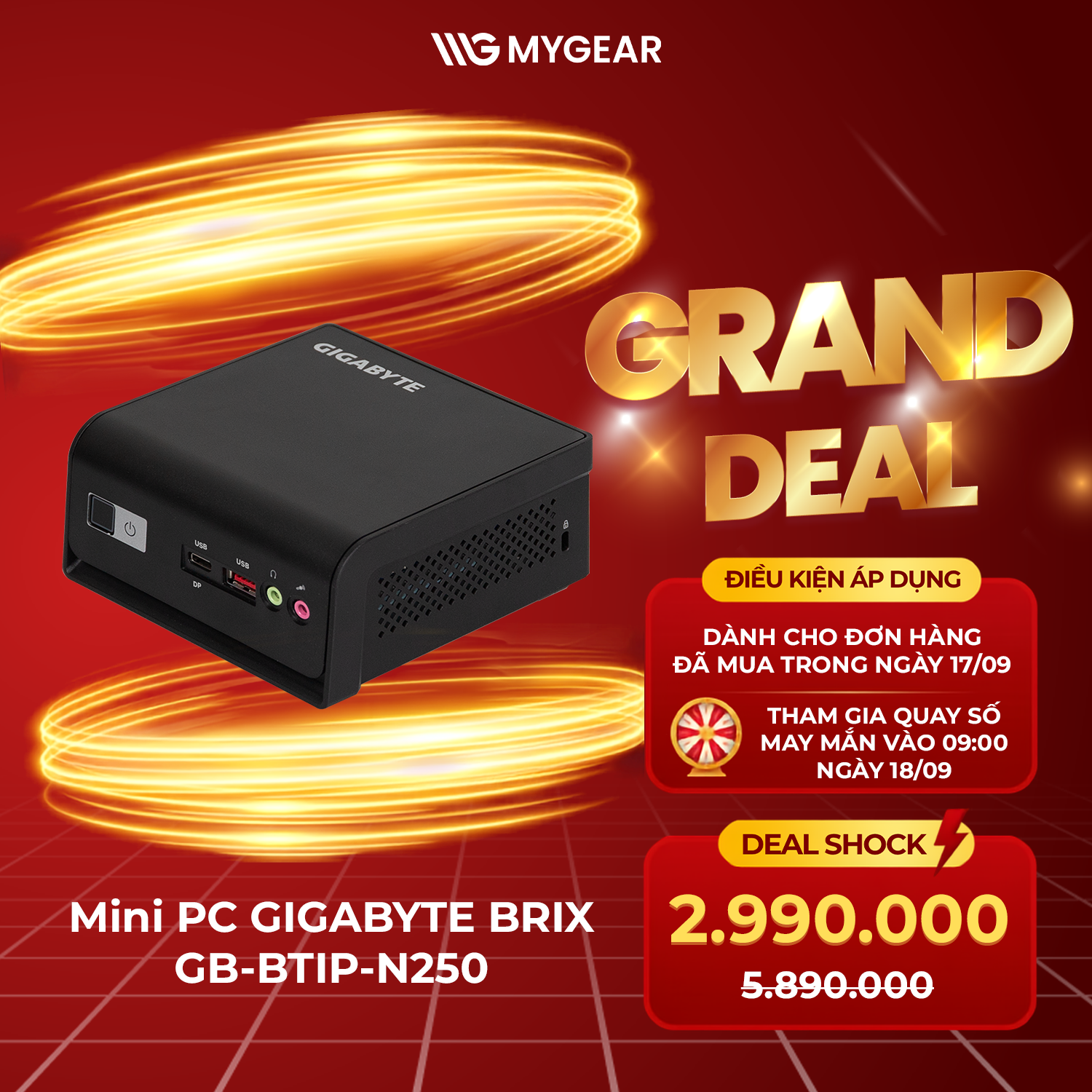 Mini PC GIGABYTE BRIX GB-BTIP-N250 Deal Shock 2.990.000đ